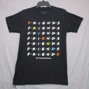 Friends Graphic Print T-Shirt Black Men Size | S